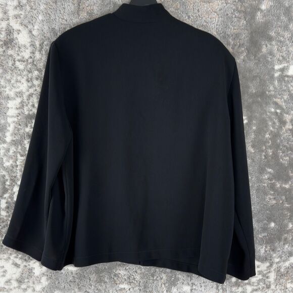 De Taille Womens Size L Fill Zip Jacket Black Long Sleeve Casual Outdoor - Picture 4 of 8